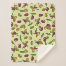 Patroon voor bijtende olijven en olijfbladeren