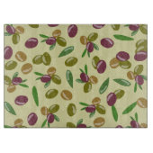Patroon voor bijtende olijven en olijfbladeren snijplank (Voorkant)