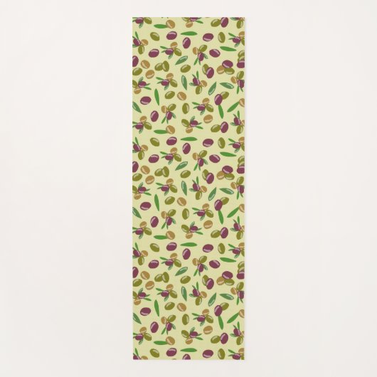 Patroon voor bijtende olijven en olijfbladeren yogamat (Voorkant)