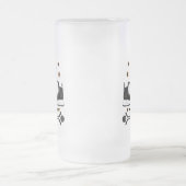 Patroon voor Black & White Hockey Sportapparatuur Matglas Bierpul (Center)