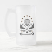 Patroon voor Black & White Hockey Sportapparatuur Matglas Bierpul (Links)