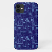 Patroon voor blauw circuit Case-Mate iPhone case (Achterkant)
