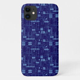 Patroon voor blauw circuit Case-Mate iPhone case