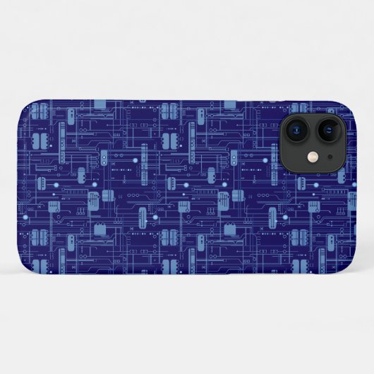 Patroon voor blauw circuit Case-Mate iPhone case (Achterkant (horizontaal))