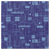 Patroon voor blauw circuit stof (Close Up)