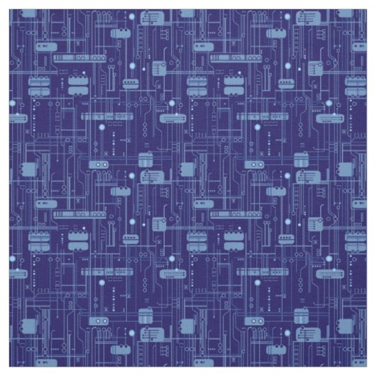 Patroon voor blauw circuit stof (Swatch)