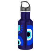 Patroon voor blauw en wit Kwaad Waterfles (Achterkant)