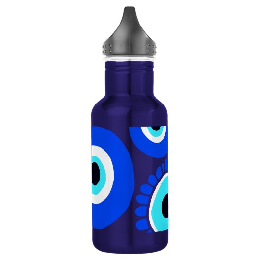 Patroon voor blauw en wit Kwaad Waterfles (Links)