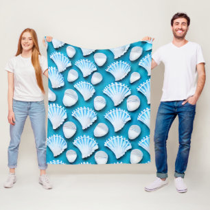 Patroon voor blauw en witte zeehonden fleece deken