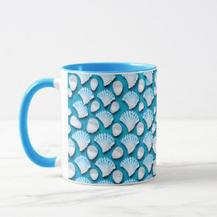 Patroon voor blauw en witte zeehonden mok