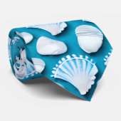 Patroon voor blauw en witte zeehonden stropdas (Opgerold)