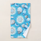 Patroon voor blauw-oceanische zeehonden bad handdoek (Handdoek)