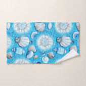 Patroon voor blauw-oceanische zeehonden bad handdoek (Handdoek)