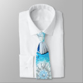 Patroon voor blauw-oceanische zeehonden stropdas (Gebonden)