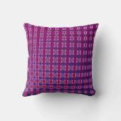 Patroon voor blauw, roze en Paars Retro Kussen (Achterkant)