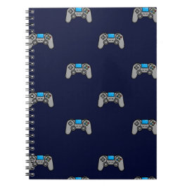 Patroon voor blauw videospel notitieboek