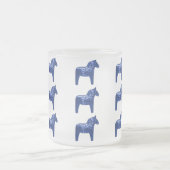 Patroon voor blauwe Dala Horse Matglas Koffiemok (Center)
