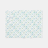 Patroon voor blauwe en groene pijlen fleece deken (Voorkant (Horizontaal))