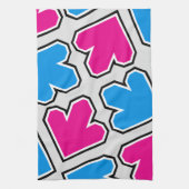 Patroon voor blauwe en roze pijlen theedoek (Verticaal)