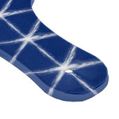 Patroon voor blauwe en witte shibori-lijnen snijplank (Hoek)