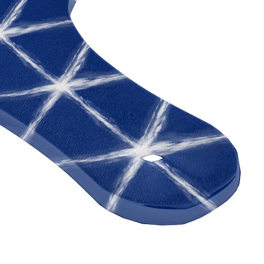 Patroon voor blauwe en witte shibori-lijnen snijplank (Hoek)