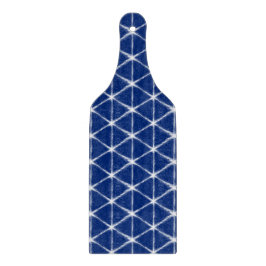 Patroon voor blauwe en witte shibori-lijnen snijplank