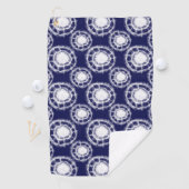 Patroon voor blauwe en witte sjiitische cirkels golfhanddoek (Insitu)