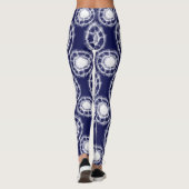 Patroon voor blauwe en witte sjiitische cirkels leggings (Achterkant)