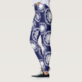 Patroon voor blauwe en witte sjiitische cirkels leggings (Links)