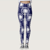 Patroon voor blauwe en witte sjiitische cirkels leggings (Voorkant)