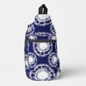 Patroon voor blauwe en witte sjiitische cirkels sling bag (Voorkant)