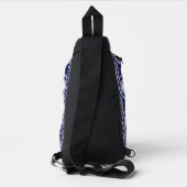 Patroon voor blauwe en witte sjiitische cirkels sling bag (Achterkant)