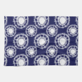 Patroon voor blauwe en witte sjiitische cirkels theedoek (Horizontaal)