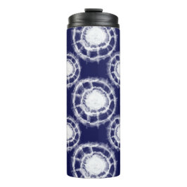 Patroon voor blauwe en witte sjiitische cirkels thermosbeker