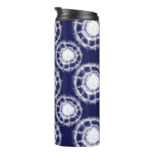 Patroon voor blauwe en witte sjiitische cirkels thermosbeker (Geroteerd rechts)