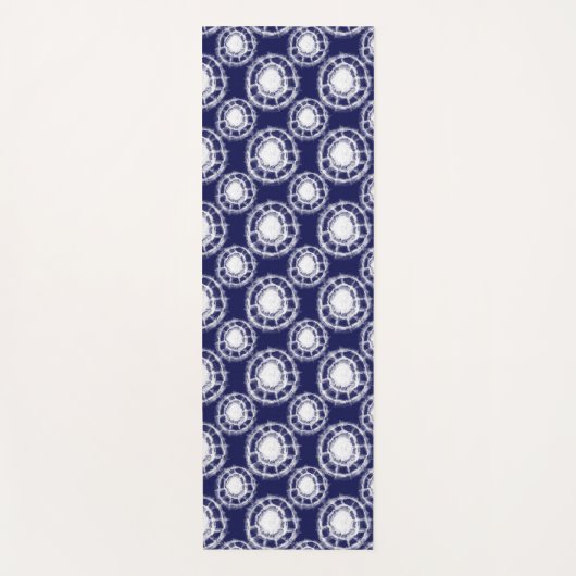 Patroon voor blauwe en witte sjiitische cirkels yogamat (Voorkant)