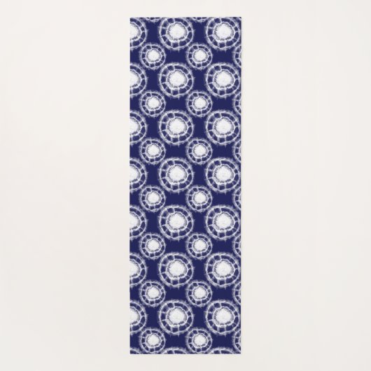 Patroon voor blauwe en witte sjiitische cirkels yogamat (Achterkant)