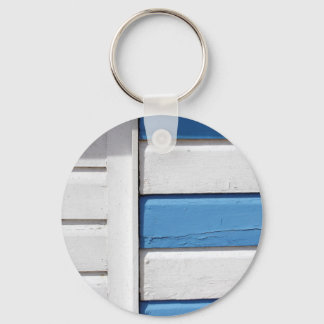 Patroon voor blauwe en witte vlekken sleutelhanger