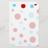 Patroon voor Blauwgroen rode witte rode rode witte Briefpapier (Voorkant / Achterkant)