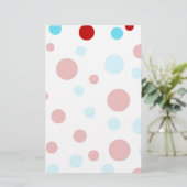 Patroon voor Blauwgroen rode witte rode rode witte Briefpapier (Staand voorkant)