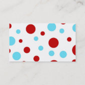 Patroon voor Blauwgroen rode witte rode rode witte Visitekaartje (Achterkant)