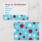 Patroon voor Blauwgroen rode witte rode rode witte Visitekaartje (Voorkant / Achterkant)