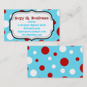 Patroon voor Blauwgroen rode witte rode rode witte Visitekaartje (Voorkant / Achterkant)