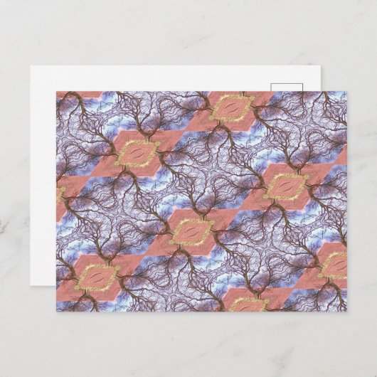 PATROON VOOR BOMEN EN VELDEN BRIEFKAART (Voorkant / Achterkant)