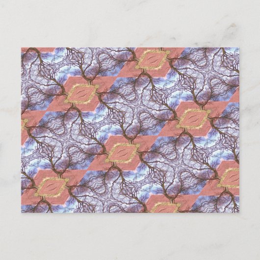 PATROON VOOR BOMEN EN VELDEN BRIEFKAART (Voorkant)