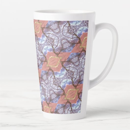 PATROON VOOR BOMEN EN VELDEN LATTE MOK (Rechts)