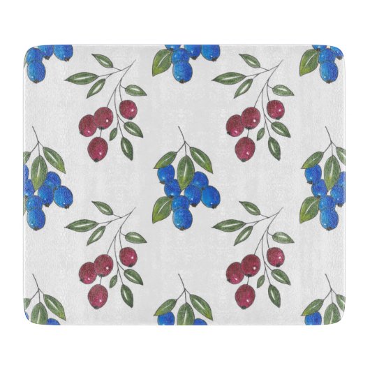 Patroon voor Bourgogne en Blauwbessen Snijplank (Voorkant)