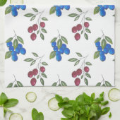 Patroon voor Bourgogne en Blauwbessen Theedoek (Gevouwen)