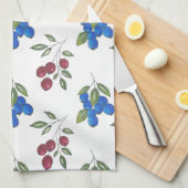 Patroon voor Bourgogne en Blauwbessen Theedoek (Quarter Fold)