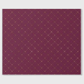Patroon voor Bourgogne en Gold Lattice Cadeaupapier (Vlak)